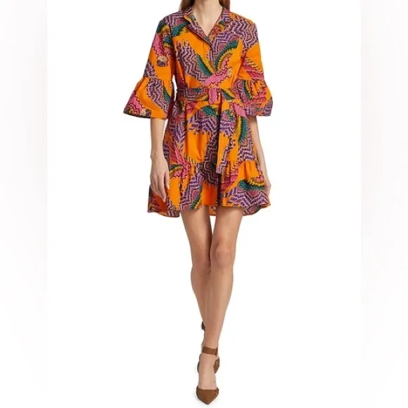 ✨FARM RIO✨Beaded Macaws Mini Dress