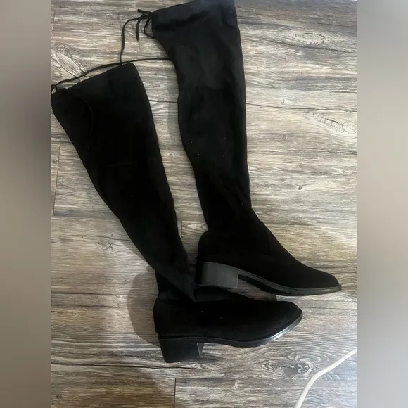 Fashion Nova over the knee faux suede boots- size 42 Us 11