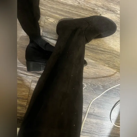 Fashion Nova over the knee faux suede boots- size 42 Us 11