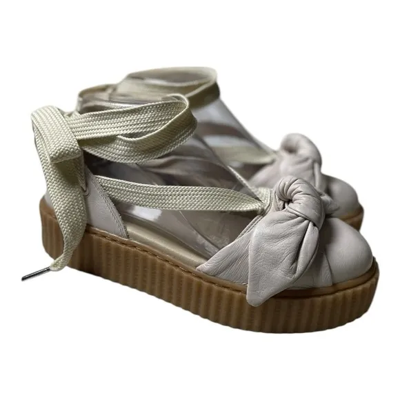 Fenty X Puma By Rihanna Women’s Leather Bow Creeper Platform Shoes