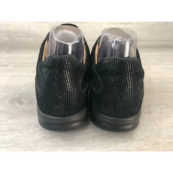 Finn Comfort Ikebukuro Women's US 7.5 Black Nappa Leather Casual Sneaker Shoes