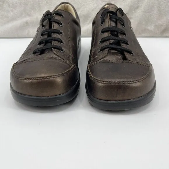 Finn Comfort Women's US 10.5 W Ikebukuro Bronze Leather Rocker Sole Sneaker