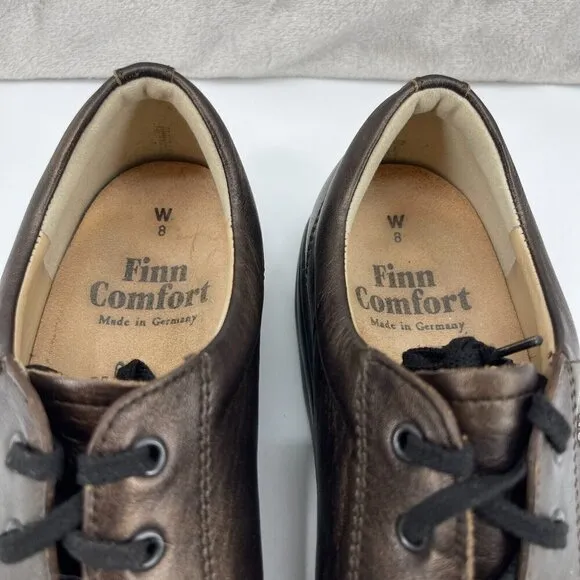 Finn Comfort Women's US 10.5 W Ikebukuro Bronze Leather Rocker Sole Sneaker