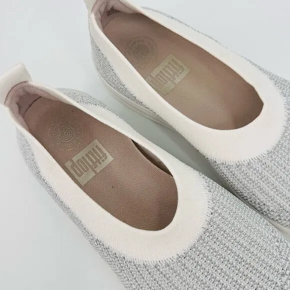 FitFlop Uberknit Slip-On Ballerina Ballet Flat Stretch Knit Shoe Womens Size 6.5