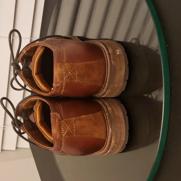 Florsheim Brown Leather Shoes Lace up Dress Casual Men's Suede Size 9.5
