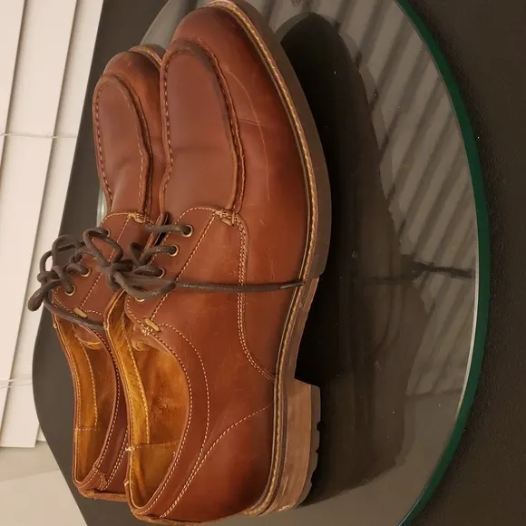 Florsheim Brown Leather Shoes Lace up Dress Casual Men's Suede Size 9.5