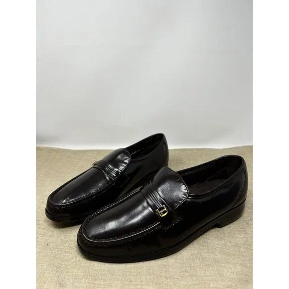 Florsheim Riva Brown Slip On Leather Dress Shoes Men’s Size 9.5D