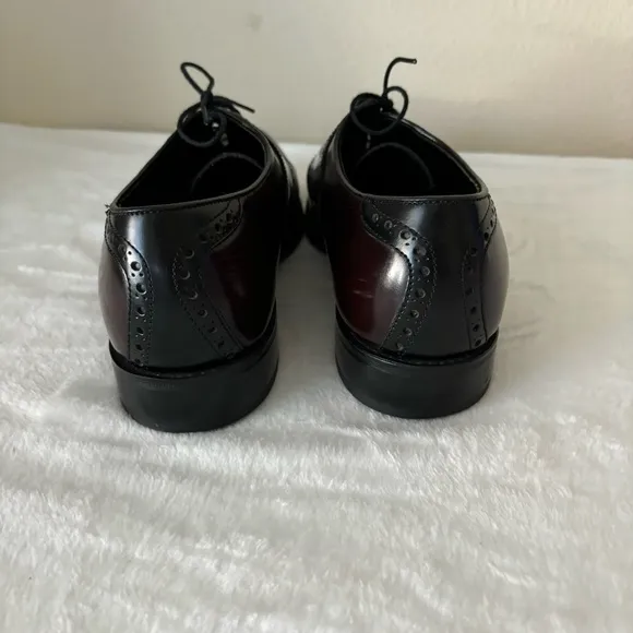 Florsheim Saddle Oxford, Black &amp; Burgundy leather dress shoes, Men’s size 9 D