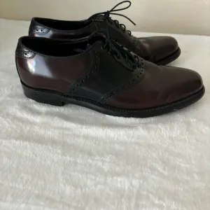 Florsheim Saddle Oxford, Black &amp; Burgundy leather dress shoes, Men’s size 9 D