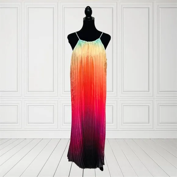 For The Republic Multicolor Ombre Maxi Dress Nordstrom Sleeveless Round Neckline