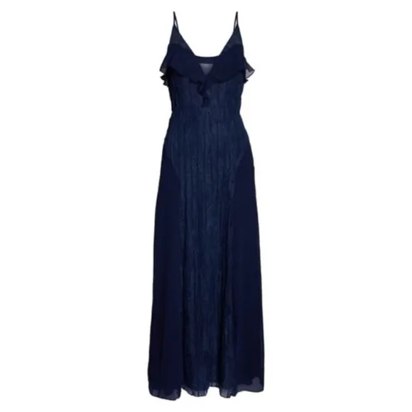 Foxiedox Pin-tuck Lace Maxi Dress
