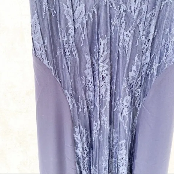 Foxiedox Pin-tuck Lace Maxi Dress
