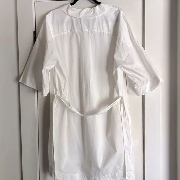 Frame Channing Cotton Mini Dress in White Size M