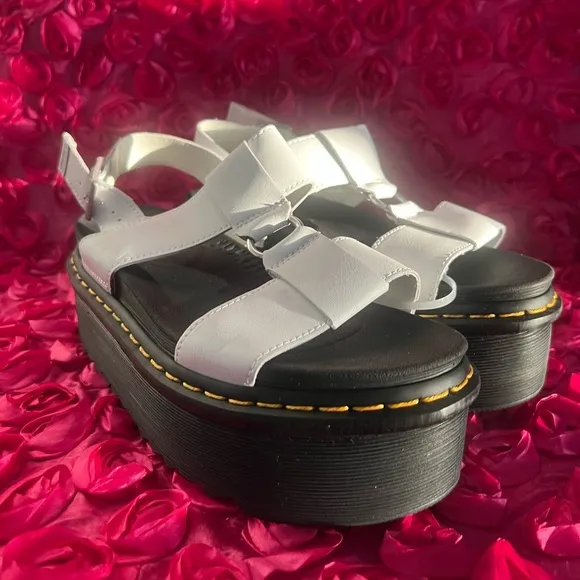 FRANCIS LEATHER PLATFORM STRAP SANDALS