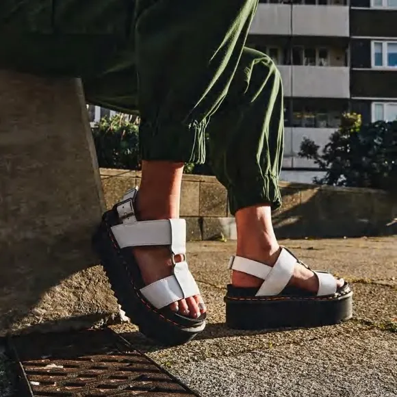 FRANCIS LEATHER PLATFORM STRAP SANDALS