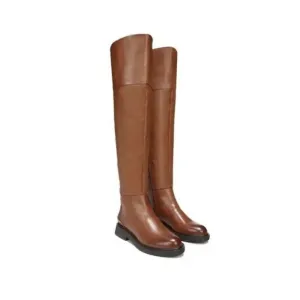 Franco Sarto Battina Cognac Over The Knee Leather High Shaft Boots Women Sz 6