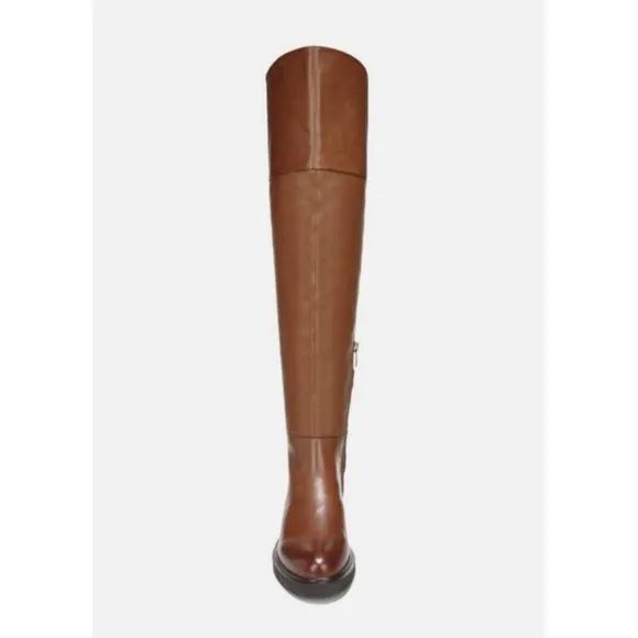Franco Sarto Battina Cognac Over The Knee Leather High Shaft Boots Women Sz 6