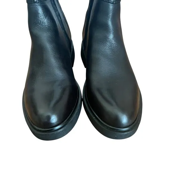 Franco Sarto Battina Knee High Black Riding Leather Boots Size 6