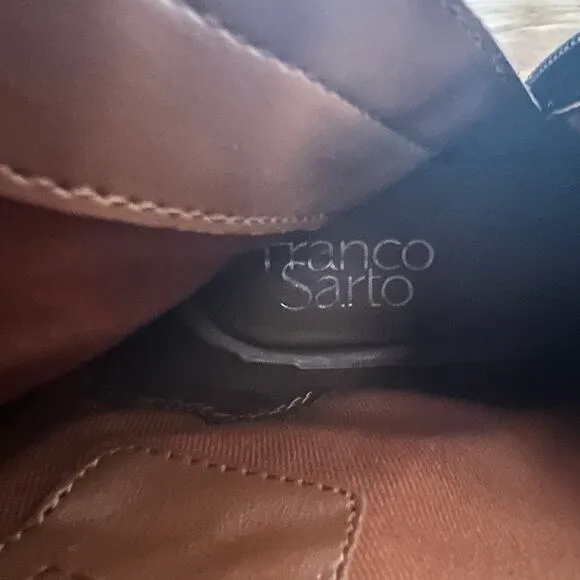 Franco Sarto Battina Knee High Black Riding Leather Boots Size 6