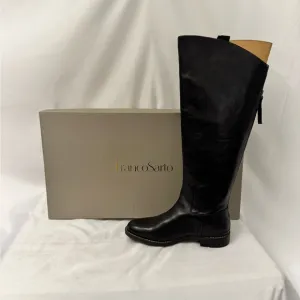 Franco Sarto Black Leather Over the Knee Boots