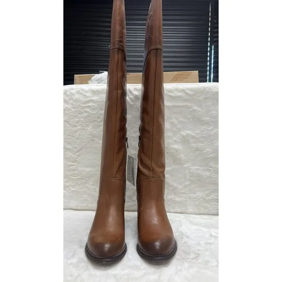 Franco Sarto Womens Haleen Cognac Tall Knee-High Boots 6.5 M