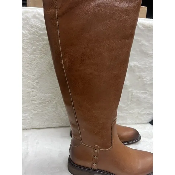 Franco Sarto Womens Haleen Cognac Tall Knee-High Boots 6.5 M
