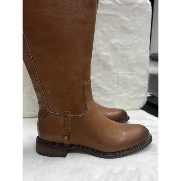 Franco Sarto Womens Haleen Cognac Tall Knee-High Boots 6.5 M