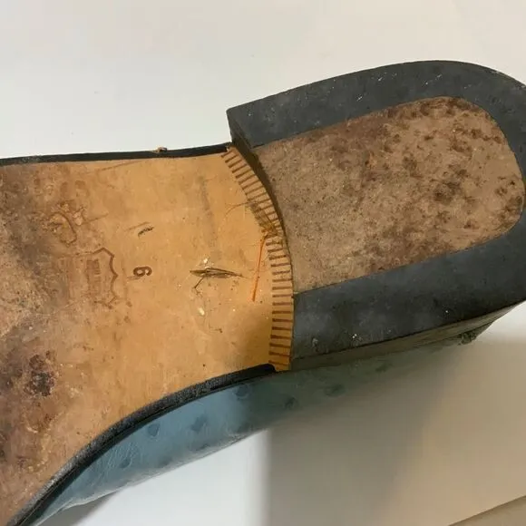 Fratelli Loafers Mens Size 9 Leather Slip On blue Square Toe Dress Shoes