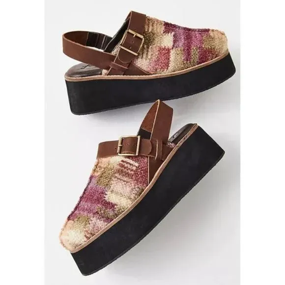 FREE PEOPLE Astrid Platform Mules / Mulberry Mix 394M0