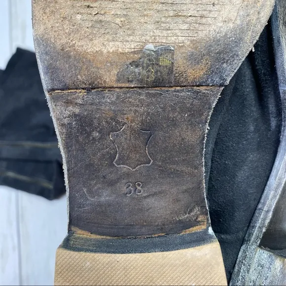Free People Carlisle Black Suede Distressed Over The Knee Boots