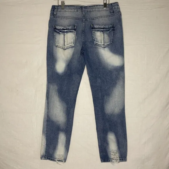 Free People Distressed Denim Women's Jeans Faded Wash Relaxed Fit Sz 29 EUC