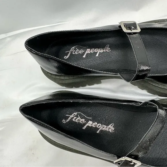 Free People Malika Mary Jane Platform Shoes Black Size 41