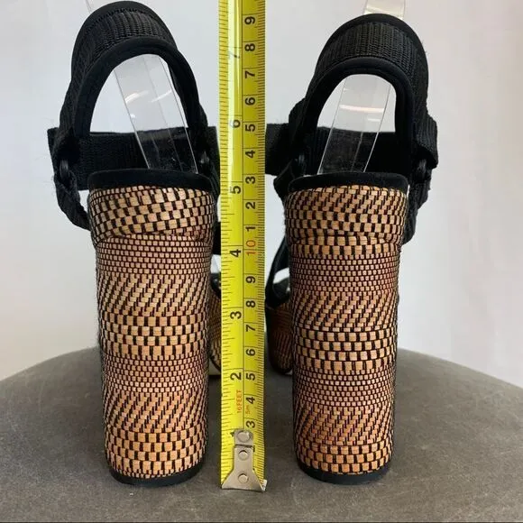 FREE People Sport Society Platform Sandals black Sz 41🔥