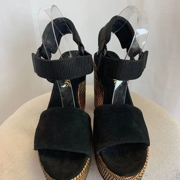 FREE People Sport Society Platform Sandals black Sz 41🔥