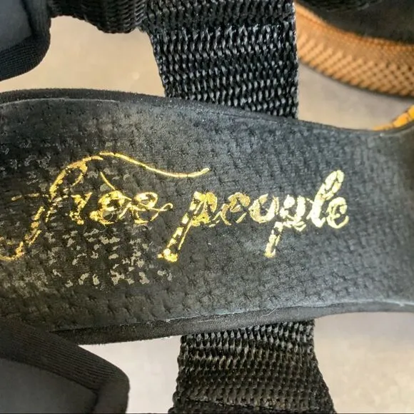 FREE People Sport Society Platform Sandals black Sz 41🔥