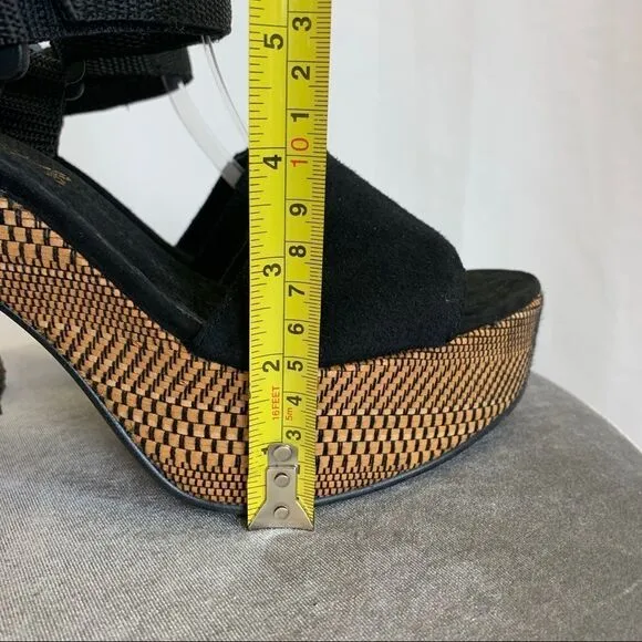 FREE People Sport Society Platform Sandals black Sz 41🔥