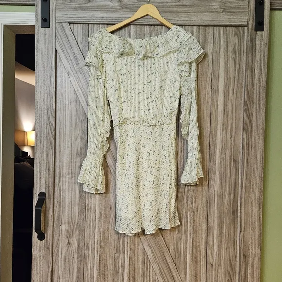 Free People Sweetest Thing Mini Dress Color: Ivory Combo