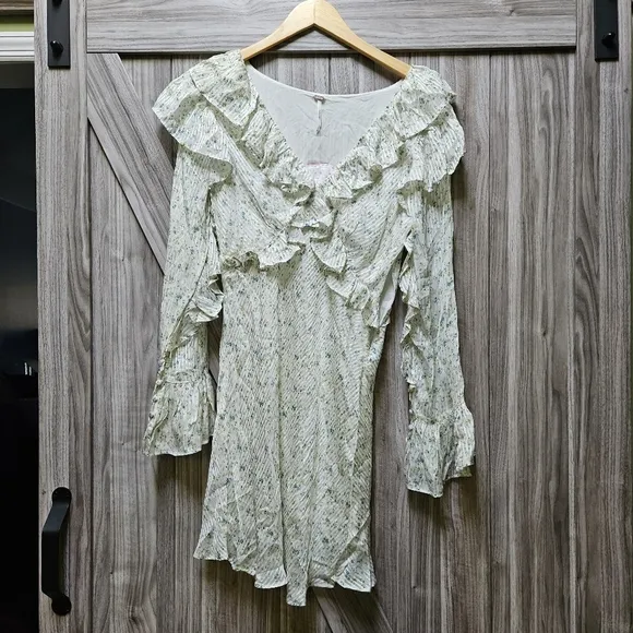 Free People Sweetest Thing Mini Dress Color: Ivory Combo
