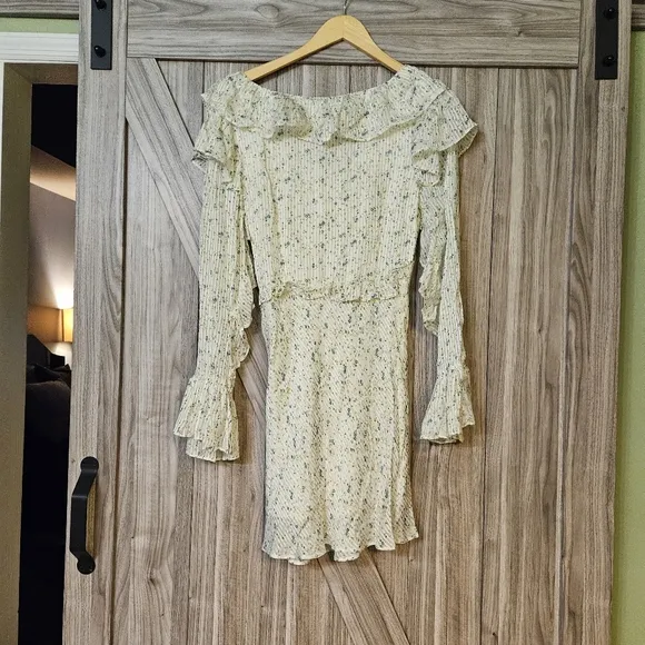 Free People Sweetest Thing Mini Dress Color: Ivory Combo