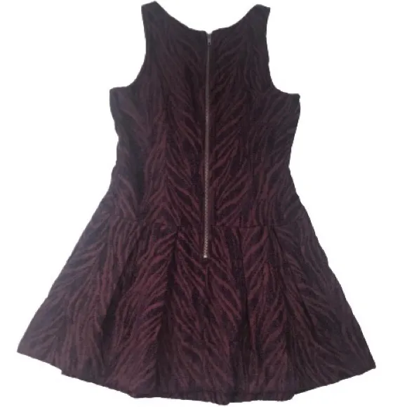 FREE PEOPLE Wild Zebra Dress Fit &amp; Flare Pockets