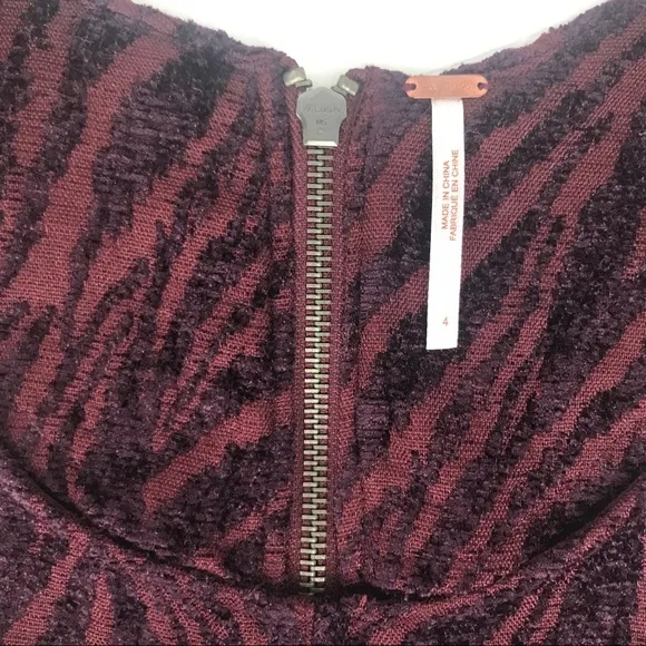 FREE PEOPLE Wild Zebra Dress Fit &amp; Flare Pockets