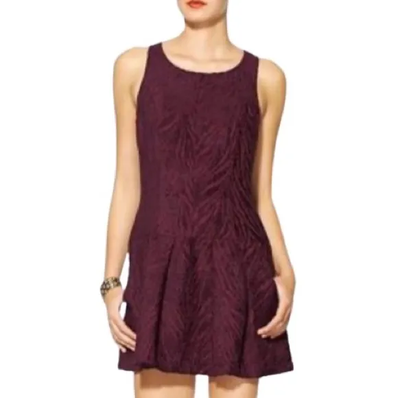 FREE PEOPLE Wild Zebra Dress Fit &amp; Flare Pockets