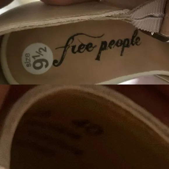Free People Womens Shoes Cream Gwen Platform Mary Janes Moonlight Size 40 9.5