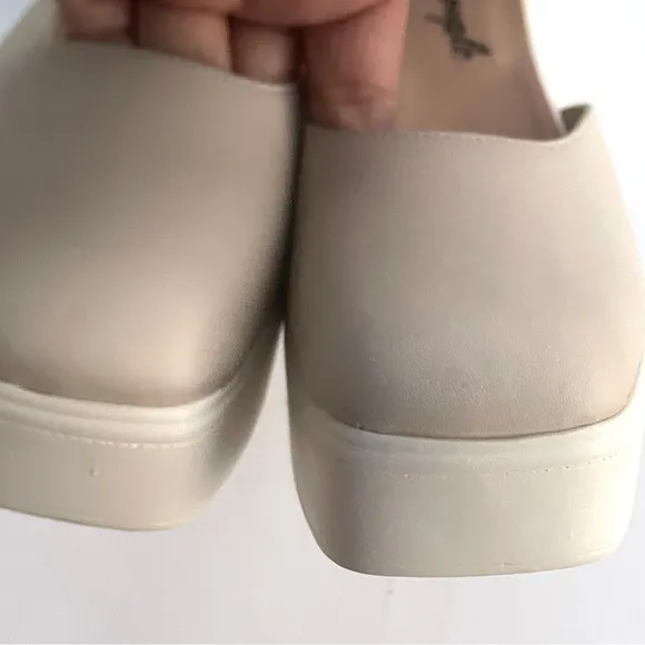 Free People Womens Shoes Cream Gwen Platform Mary Janes Moonlight Size 40 9.5