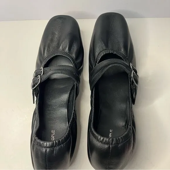 Free People Gemini Ballet Flats in Black Size 8 New In Box