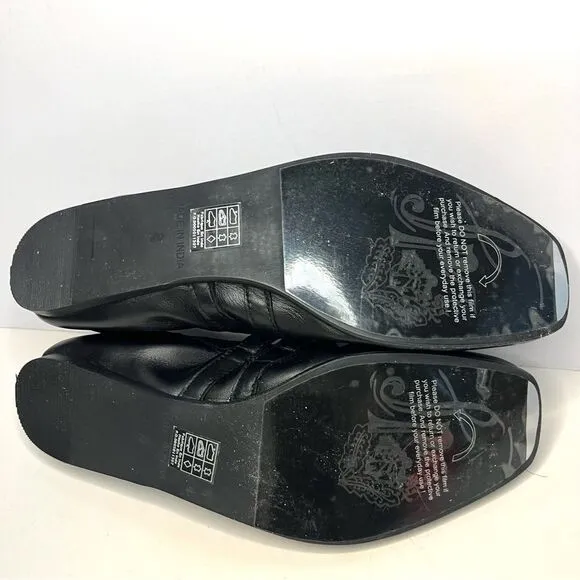 Free People Gemini Ballet Flats in Black Size 8 New In Box