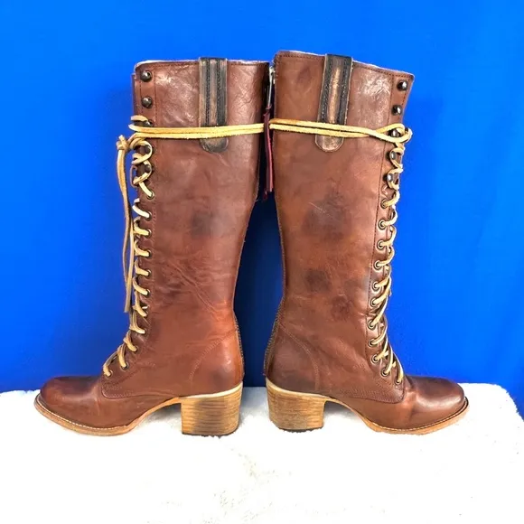 •|•FREEBIRD🦅 BY STEVEN•| Grany / Granny Lace Up Fully Adjustable Boots Size 7