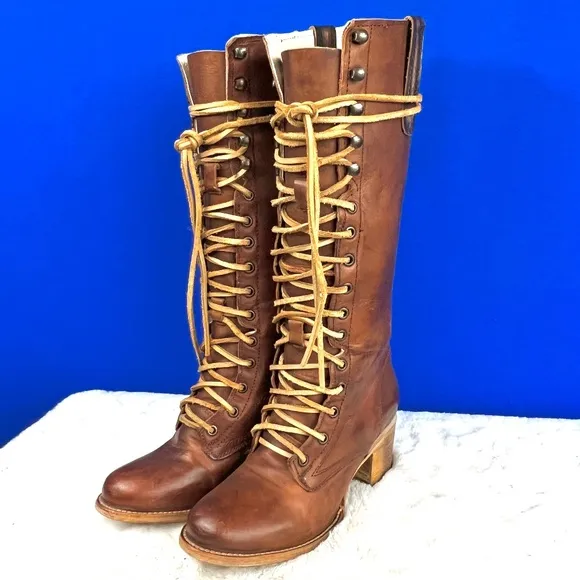 •|•FREEBIRD🦅 BY STEVEN•| Grany / Granny Lace Up Fully Adjustable Boots Size 7