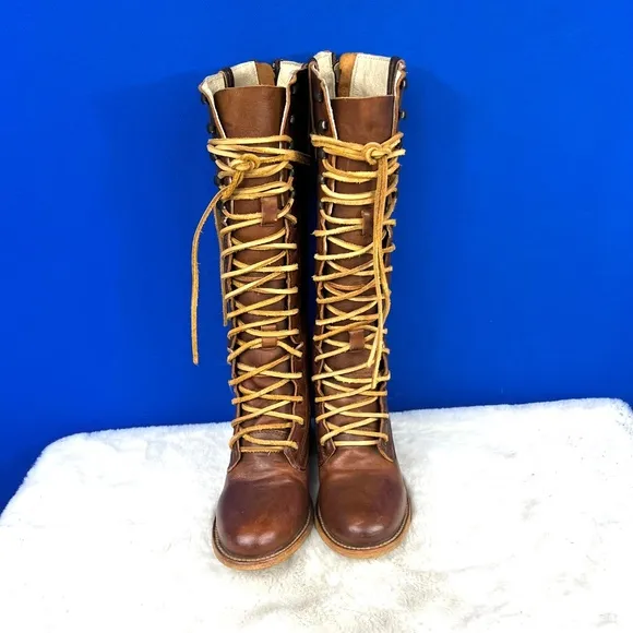 •|•FREEBIRD🦅 BY STEVEN•| Grany / Granny Lace Up Fully Adjustable Boots Size 7