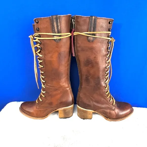 •|•FREEBIRD🦅 BY STEVEN•| Grany / Granny Lace Up Fully Adjustable Boots Size 7